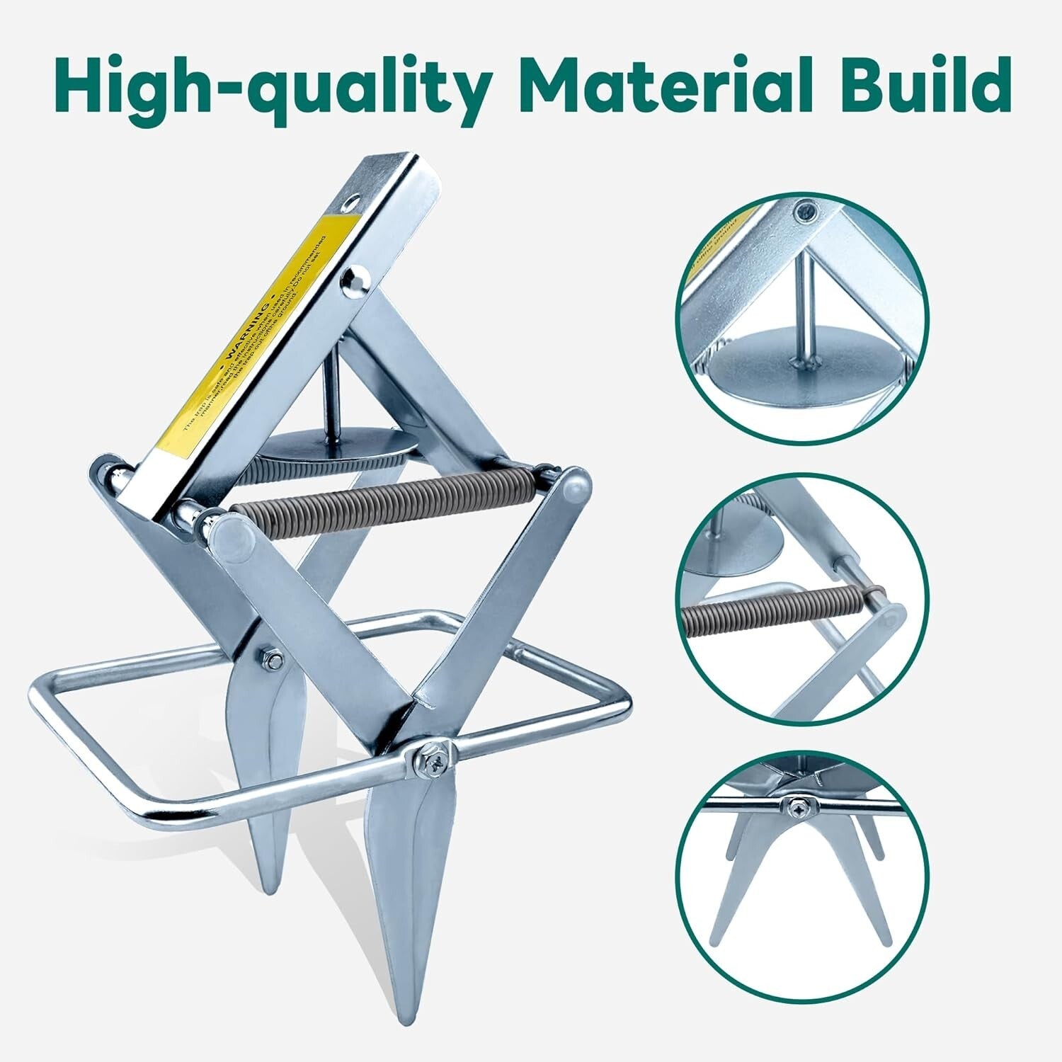 Fast-Acting 2 Pack Mole Traps - Rust-Proof Scissor Design for Quick Pests Kill