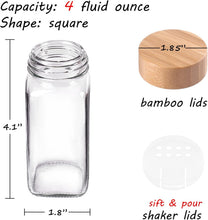 Load image into Gallery viewer, Premium Spice Jar Set with Bamboo Lids, Silicone Funnel &amp; 547 Spice Labels