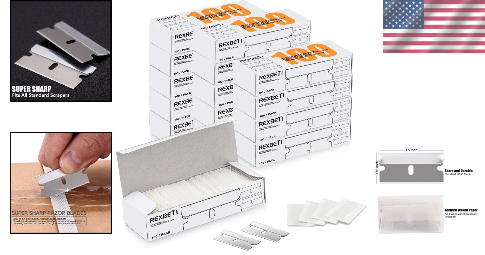 1400 High-Quality Single Edge Razor Blades for Industrial Sticker Removal