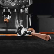 Load image into Gallery viewer, Professional 51mm Bottomless Portafilter with Walnut Handle for Perfect Espresso