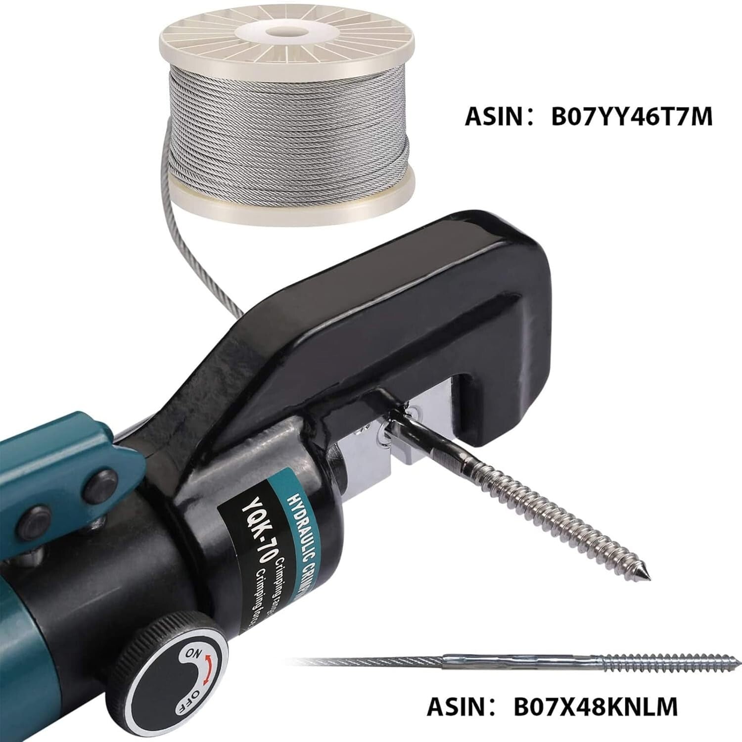 Durable Hydraulic Crimping Tool with Ergonomic Grip - Perfect for Cable Railing