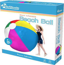 Load image into Gallery viewer, Extra Large 6 ft Inflatable Beach Ball with Quick Inflation – Fun for All Ages