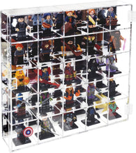 Load image into Gallery viewer, 25 Compartment Acrylic Display Shelf with Mirrored Back for Collectibles - 10.7"