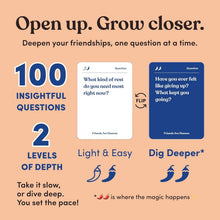 Load image into Gallery viewer, Meaningful Conversations: 140 Cards for Adult Friendships &amp; Emotional Intimacy