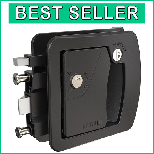 All-Metal RV Door Lock Replacement for Class C Campers – 2 Keys Included