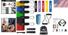 Load image into Gallery viewer, Adjustable Resistance Bands Set with Handles - 10-150 lbs Portable Gym Equipment