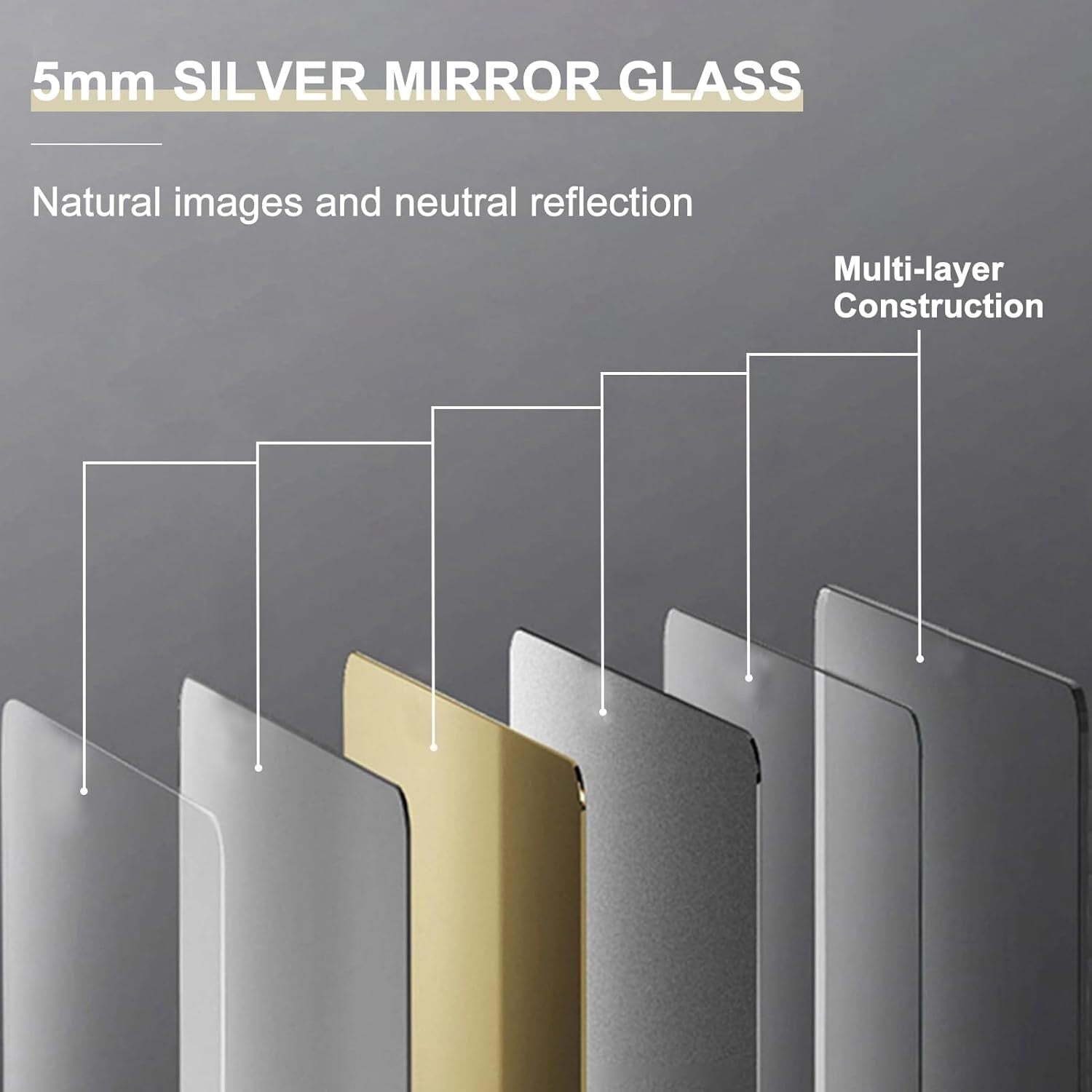 Versatile Rustic Wood Wall Mirror - Horizontal or Vertical Hanging, 60" x 36"