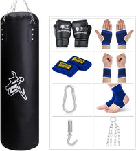 Load image into Gallery viewer, Complete Indoor Boxing Set: 4ft Heavy Bag, Gloves &amp; Accessories for All Ages