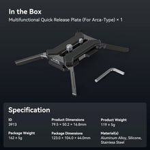 Load image into Gallery viewer, Portable Quick Release Plate with Foldable Support for Lenses Up to 5.9in
