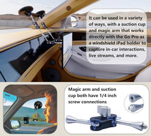 Load image into Gallery viewer, Aviation Grade Aluminum Car Mount with 44-Inch Selfie Stick for Action Cameras
