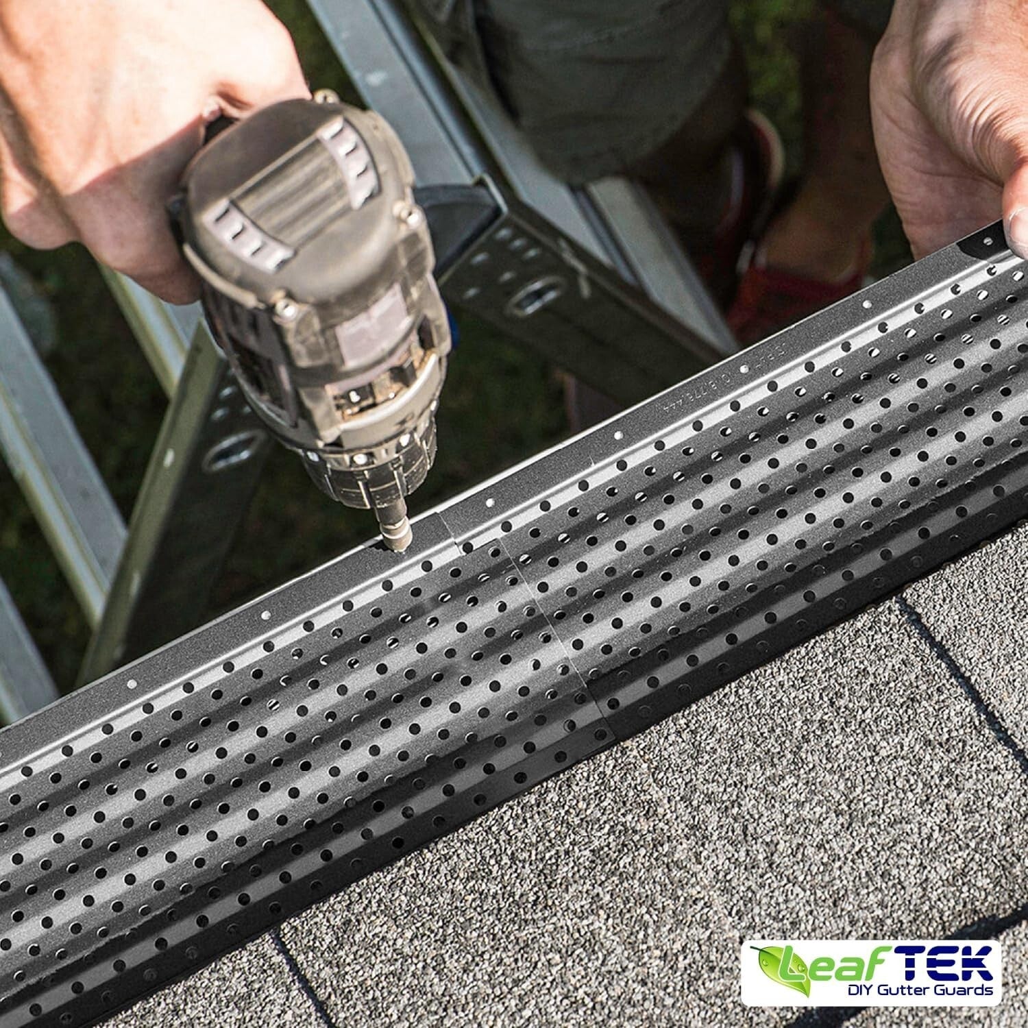 Premium LeafTek Gutter Guards 6" x 100" for Effortless Rain Management in White