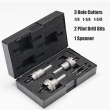 Load image into Gallery viewer, 3-Piece Carbide Hole Saw Kit for Precision Metal Drilling - Includes Pilot Bits