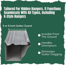 Load image into Gallery viewer, Rust-Free Aluminum Gutter Guard with 380 Holes - 200 Feet for Seamless Drainage