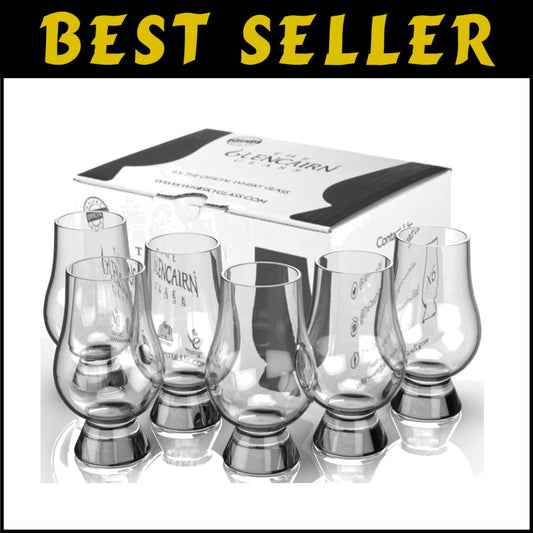 Set of 6 Official Whiskey Glasses Designed by Master Blenders - Perfect for Home