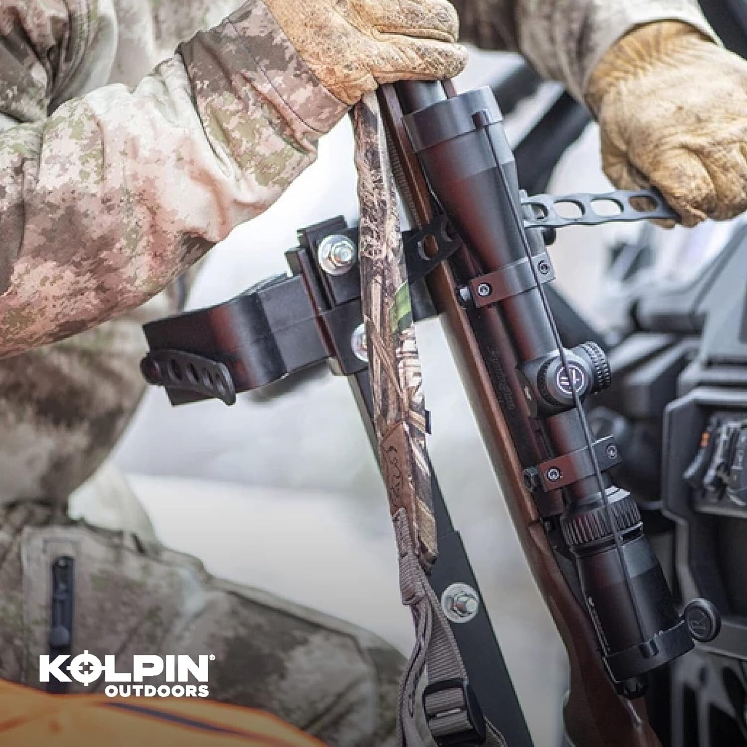 Adjustable UTV Gun Rack - Heavy-Duty Secure Mount for Safe Firearm Storage