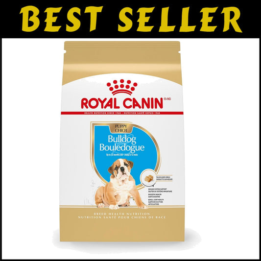 Bulldog Puppy Dry Dog Food - Specialized Nutrition for Purebred Bulldogs, 30 lb