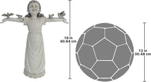 Load image into Gallery viewer, Delightful 16-Inch Little Girl with Birds Cast Stone Resin Garden Figurine