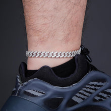 Load image into Gallery viewer, Chunky Cuban Link Anklet - 14K Gold 6x Plated with Sparkling Cubic Zirconia