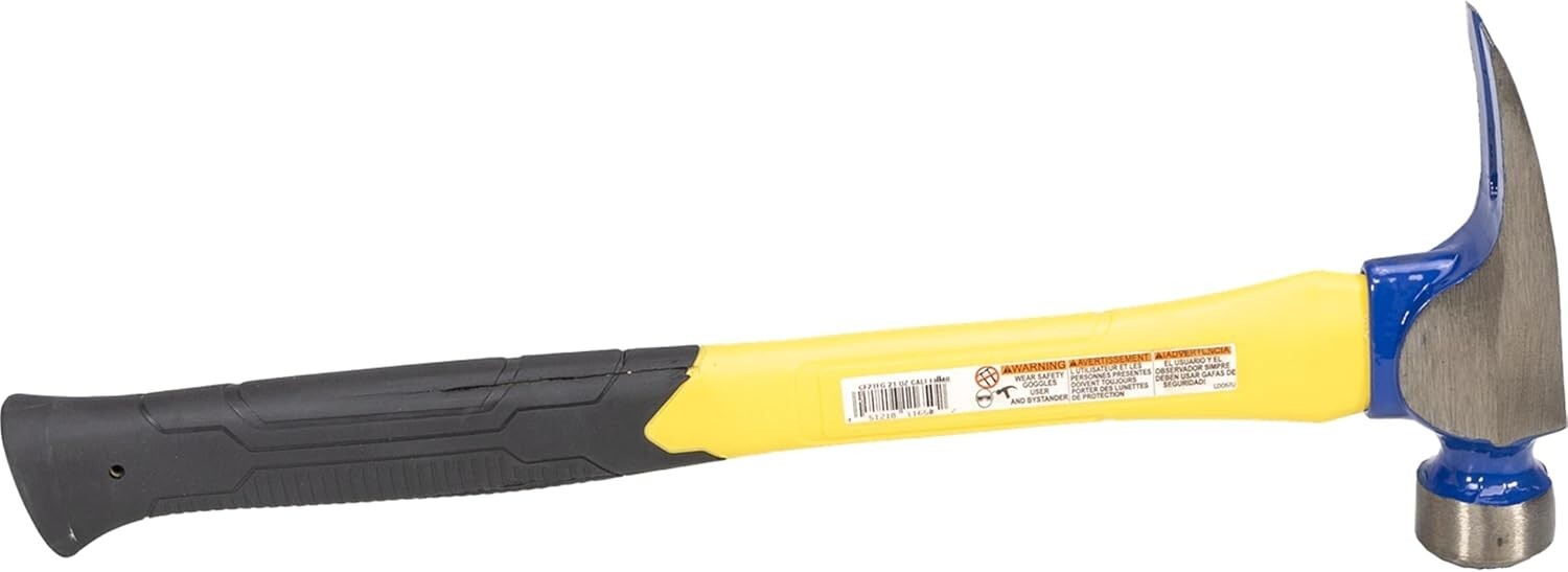 California Framer Hammer 21 oz - Shock Absorbent Fiberglass Handle & Steel Head