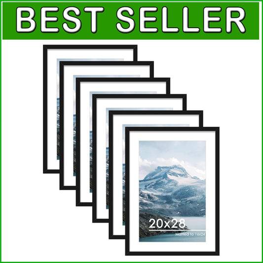 Elegant Black 20x28 Picture Frames – Snap-Open Design for Easy Art Swapping