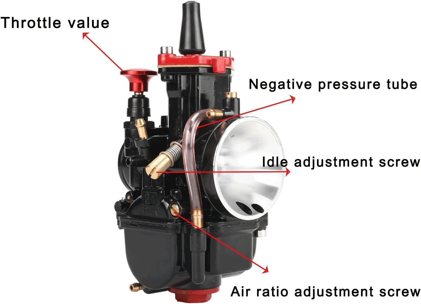 Race-Ready 21-34mm Carburetor with Jets for Motocross and UTV Applications