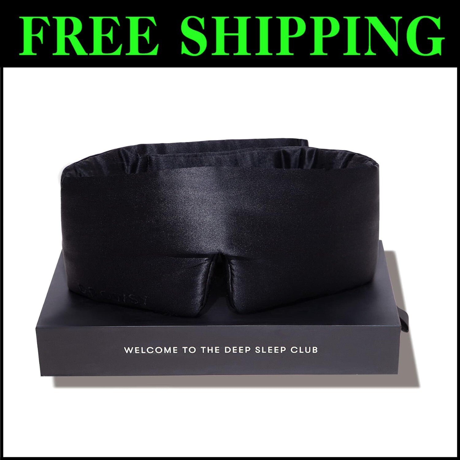 Adjustable Black Jade Silk Sleep Mask - Perfect for Uninterrupted Beauty Sleep