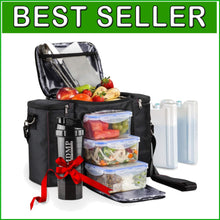Load image into Gallery viewer, Premium Insulated Lunch Box Set with 3 BPA-Free Containers – Ideal for On-the-Go