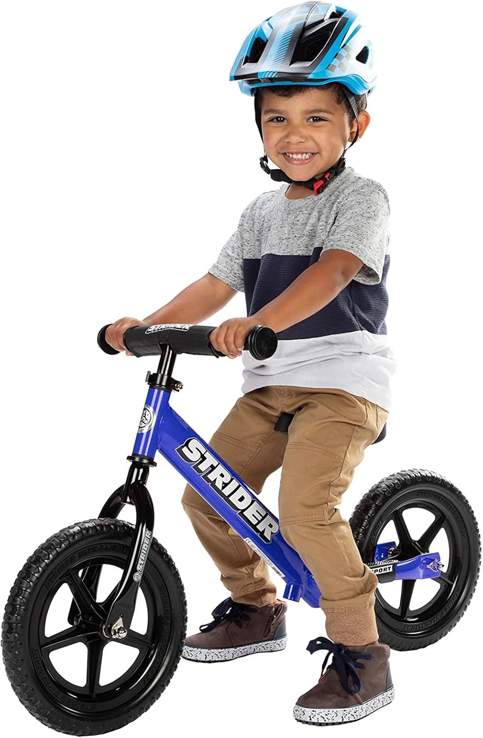 Blue 12" Balance Bike for Toddlers - Padded Seat, Mini Grips & Flat-Free Tires