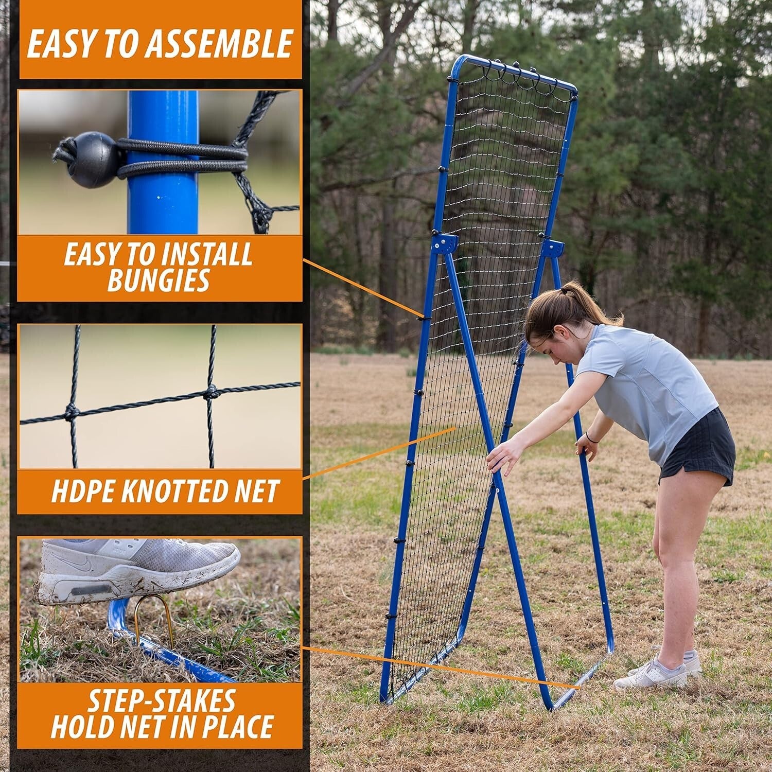 The Original Fully Adjustable 7x4 Volleyball Rebounder - Practice Your Skills
