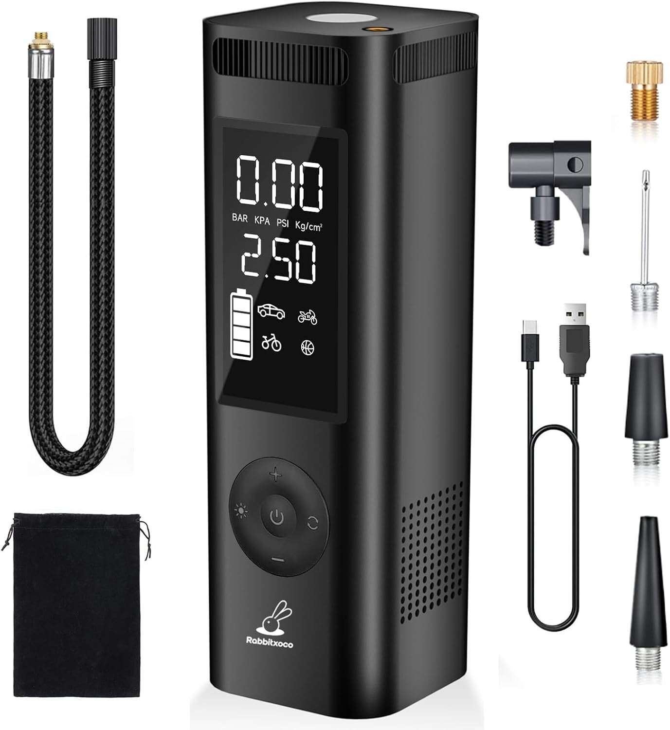 Smart Digital Tire Inflator with Auto Shut-off - Ideal for Cars and Sports