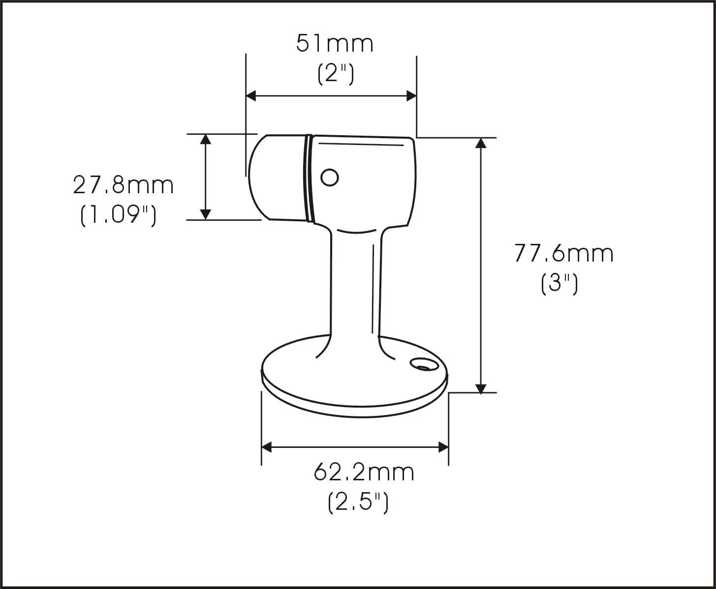 Classic Brass Door Stop 2 Pack - 3" Height Oil-Rubbed Bronze for Timeless Decor