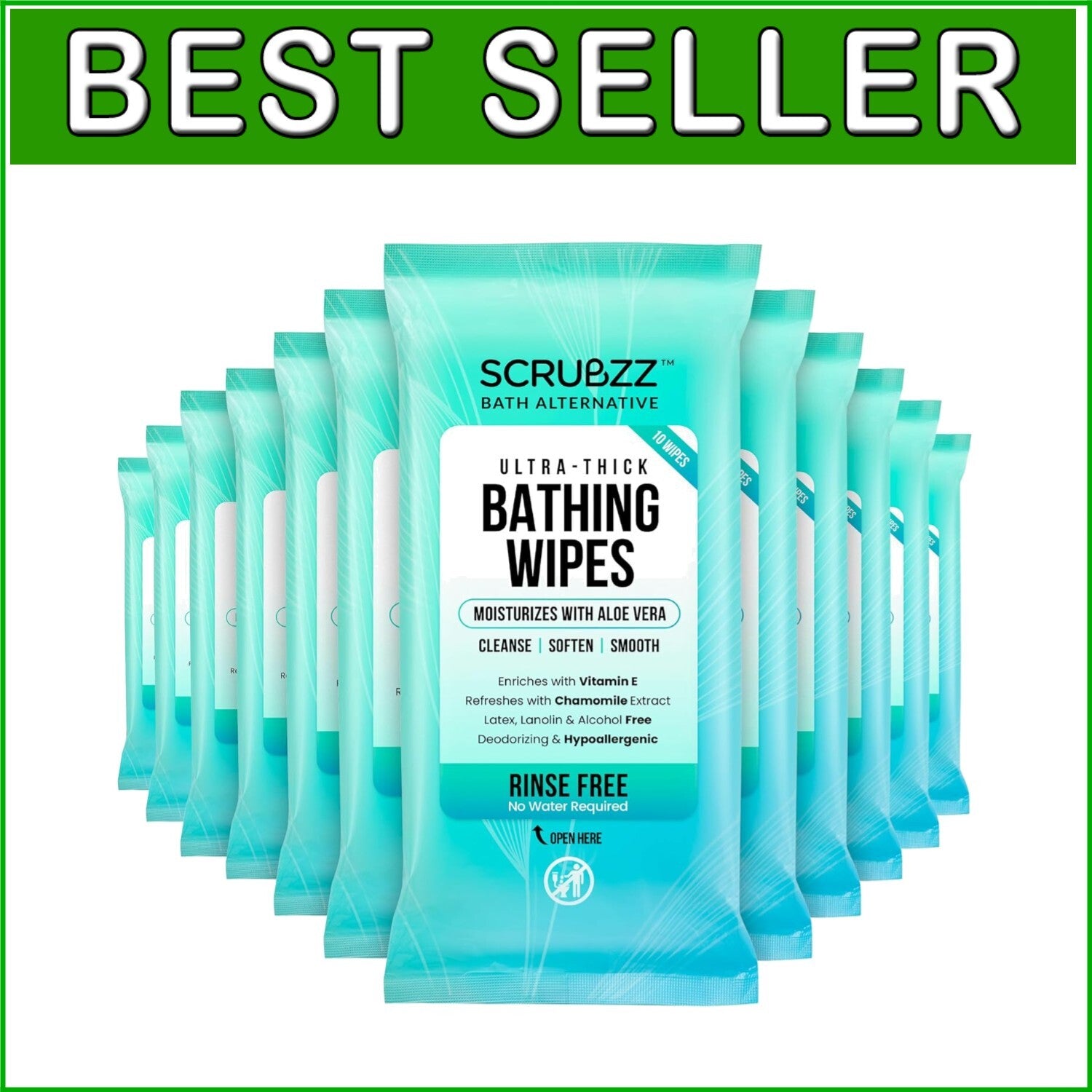 Ultra Thick Body Wipes for Men & Women - 120 Pack, Perfect for Travel & Recovery