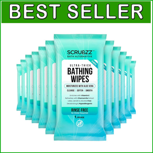 Ultra Thick Body Wipes for Men & Women - 120 Pack, Perfect for Travel & Recovery