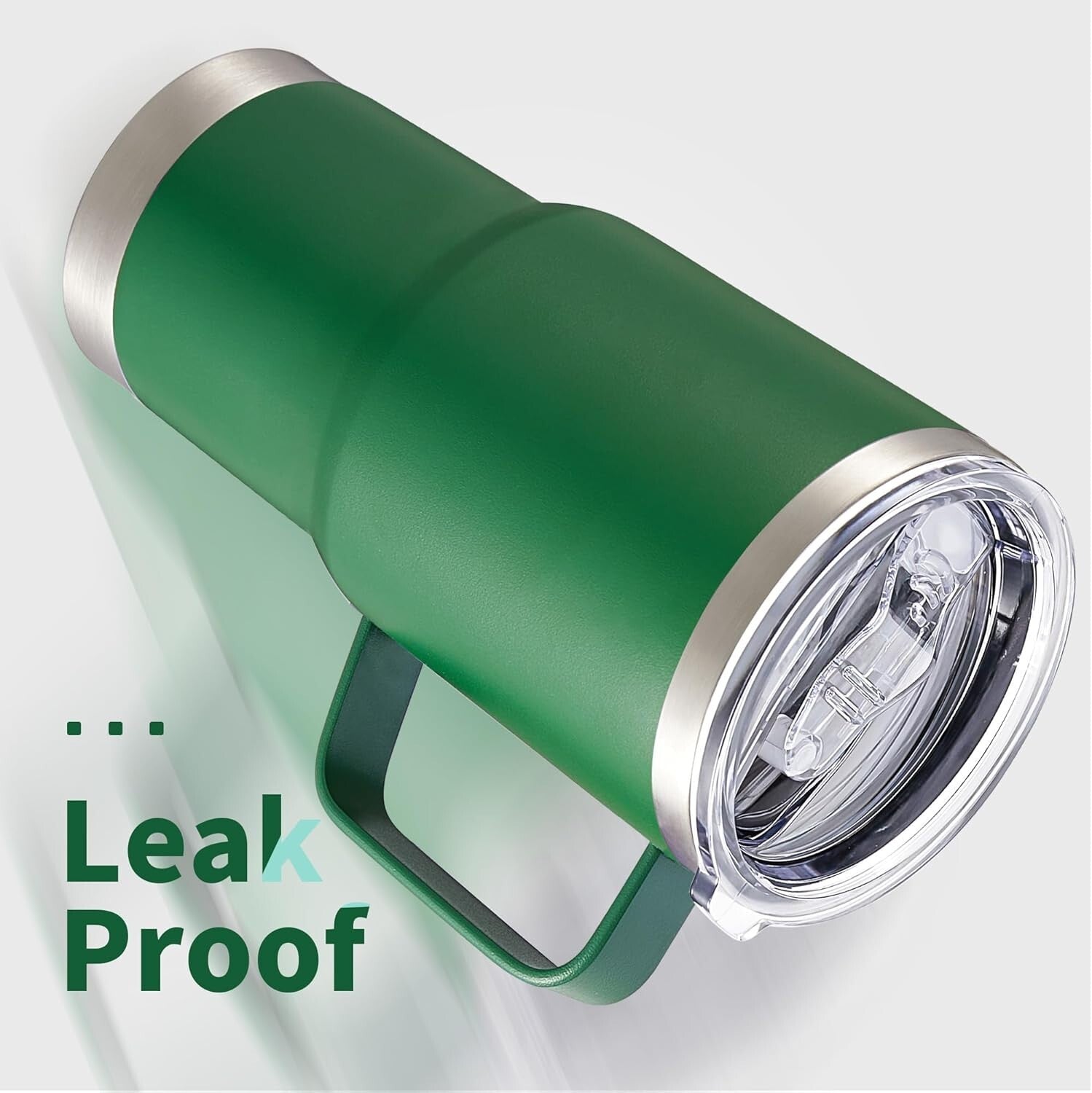 Bulk Stainless Steel Tumblers - 20 oz Double Wall Travel Mugs, 6 Pack Dark Green