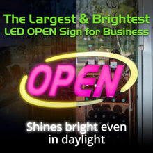 Load image into Gallery viewer, Compact 15x32 LED Open Sign - Customizable Color Functionality for Businesses