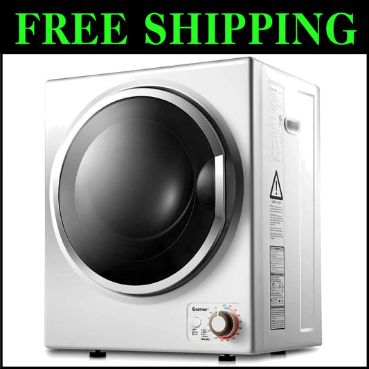 Efficient 110V Electric Clothes Dryer - 10 lbs Capacity, 4 Modes, Compact Design
