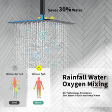 Load image into Gallery viewer, Matte Black Luxury Shower Faucet Set - 12 Inch Rain Shower Head with Trim Kit