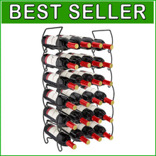 Load image into Gallery viewer, Metal 6-Tier Wine Rack - Versatile Classic Design for 24 Bottles &amp; Easy Access
