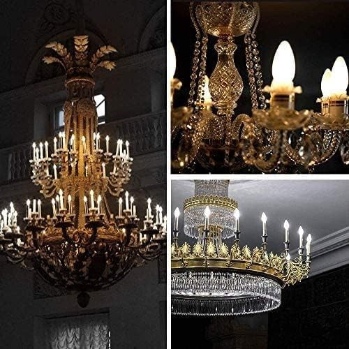 Energetic 24-Pack Dimmable LED Candelabra Bulbs B10, Daylight 5000K E12 Base