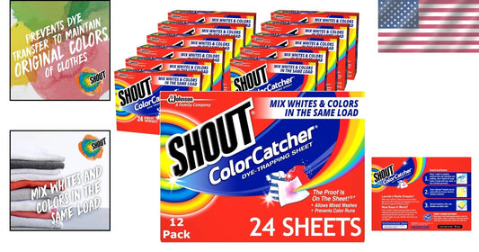 Efficient Laundry Color Catchers - 288 Dye-Trapping Sheets for Vibrant Clothes