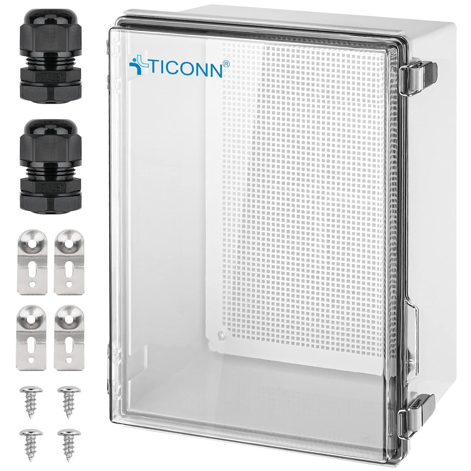 Secure IP67 Waterproof Electrical Junction Box with Transparent Cover 15.7x11...
