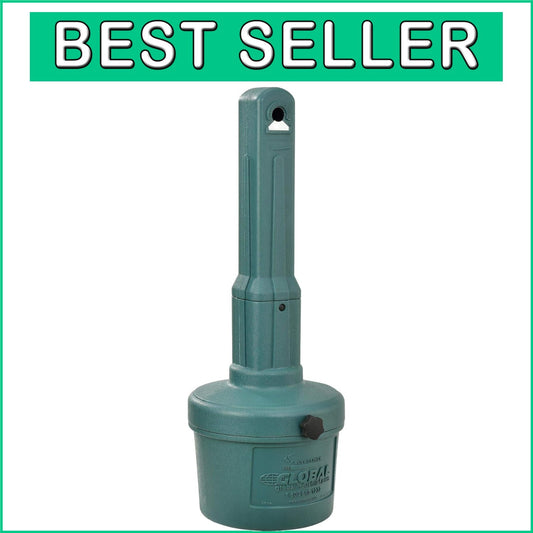 Elegant 1.5-Gallon Green Free Standing Outdoor Ashtray with Stainless Steel Lid