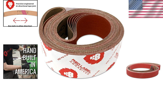 6-Pack of Premium 60 Grit Ceramic Sanding Belts - 2 X 72 Inch for Metal Grinding