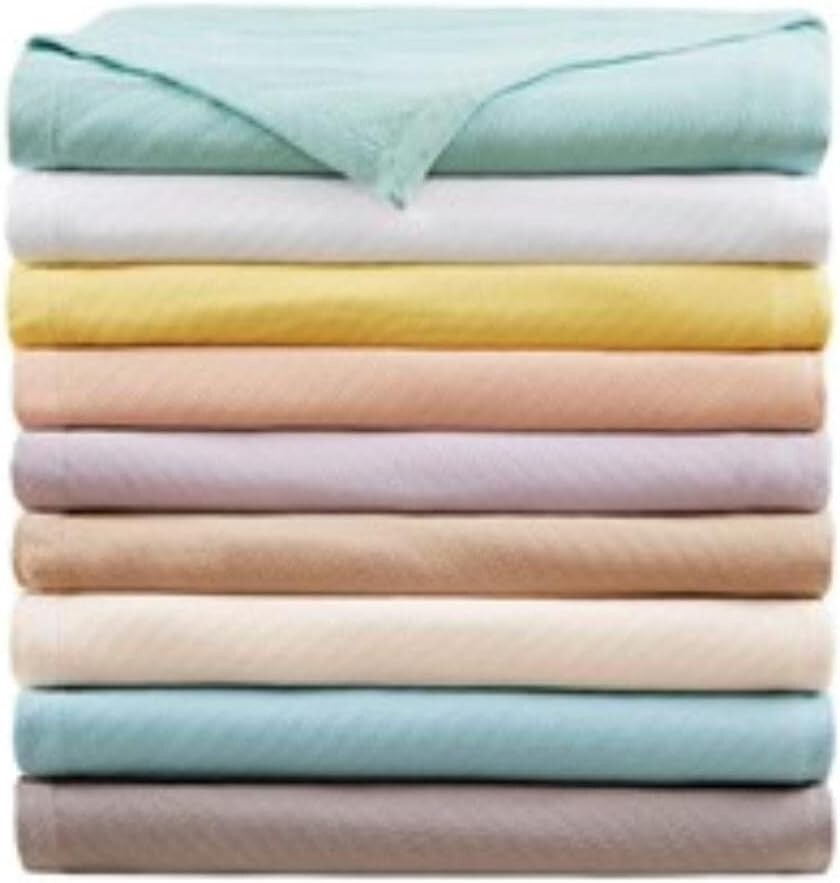 Luxurious 100% Cotton Lightweight Breathable Blanket - Lilac Full/Queen Size