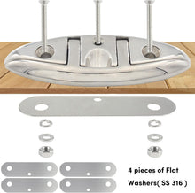 Load image into Gallery viewer, Durable 316 Stainless Steel Boat Cleats - Folding Design, Easy Installation