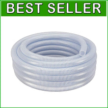 Load image into Gallery viewer, Versatile 1" ID x 25 ft Clear PVC Discharge Hose for Agriculture &amp; Construction