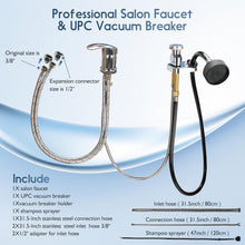 Load image into Gallery viewer, Professional Shampoo Bowl Faucet with Vacuum Breaker Kit – Easy DIY Installation