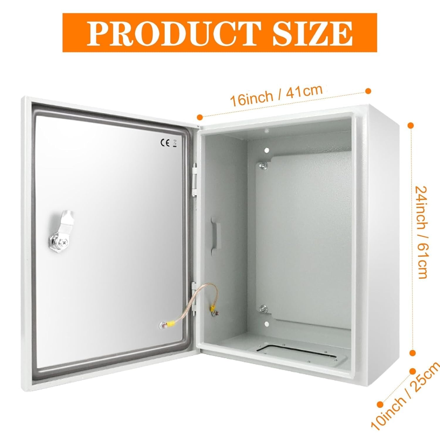 IP66 Waterproof Outdoor Electrical Box 24x16x10'' - Durable & Lockable Enclosure