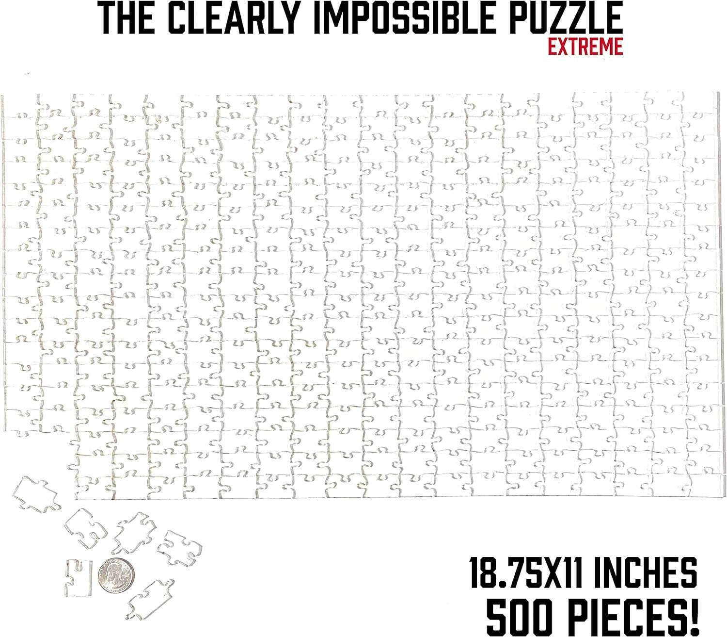 Clearly Impossible 500 Piece Acrylic Jigsaw Puzzle for Adults - Modern Challenge