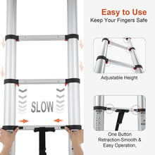 Load image into Gallery viewer, Portable Telescoping Ladder 12.5ft - Lightweight Design for Outdoor and Home Use